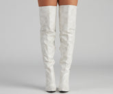 Major Sass – Stiefel aus Kunstleder mit Schlangenmuster